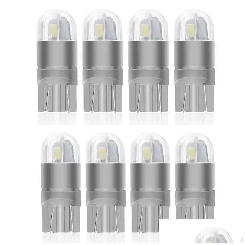 Decorative Lights New 4/8Pcs Led T10 W5W Canbus Bbs 2Smd 3030 Reading Clearance Light Wedge Lamp Car License Plate Door Map Dome Bb Dr Dh1Sx