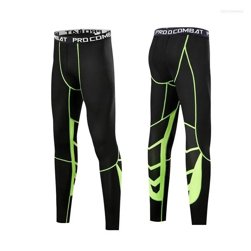 Men`S Pants Men Compression Tight Leggings Running Sports Male Gym Fitness Jogging Pants Quick Dry Trousers Workout Training Wear Exe Dhgjt