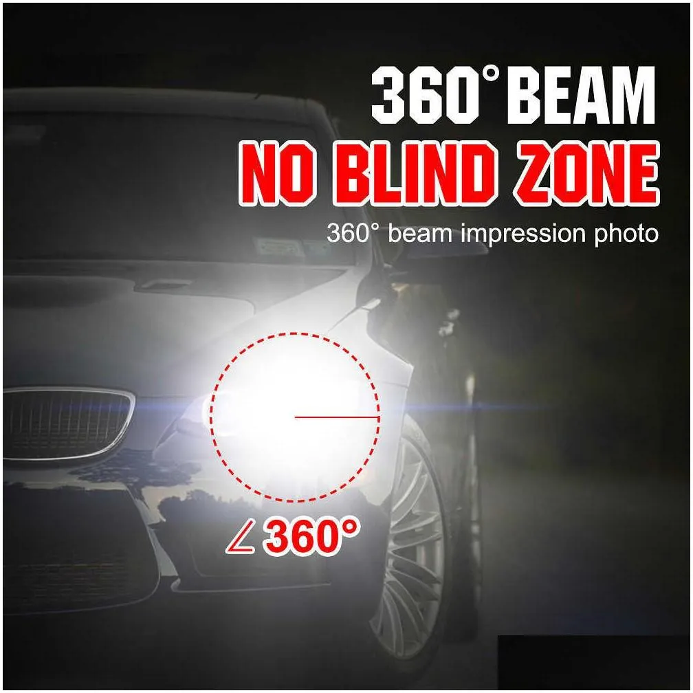 Car Headlights New 2Pcs 70W Car Headlight Bbs Led 8000Lm H1 H11 H4 H7 9005 9006 Headlamps Kit Lamps Dc9-32V Fog Lights For Trucks Suv Dhzww