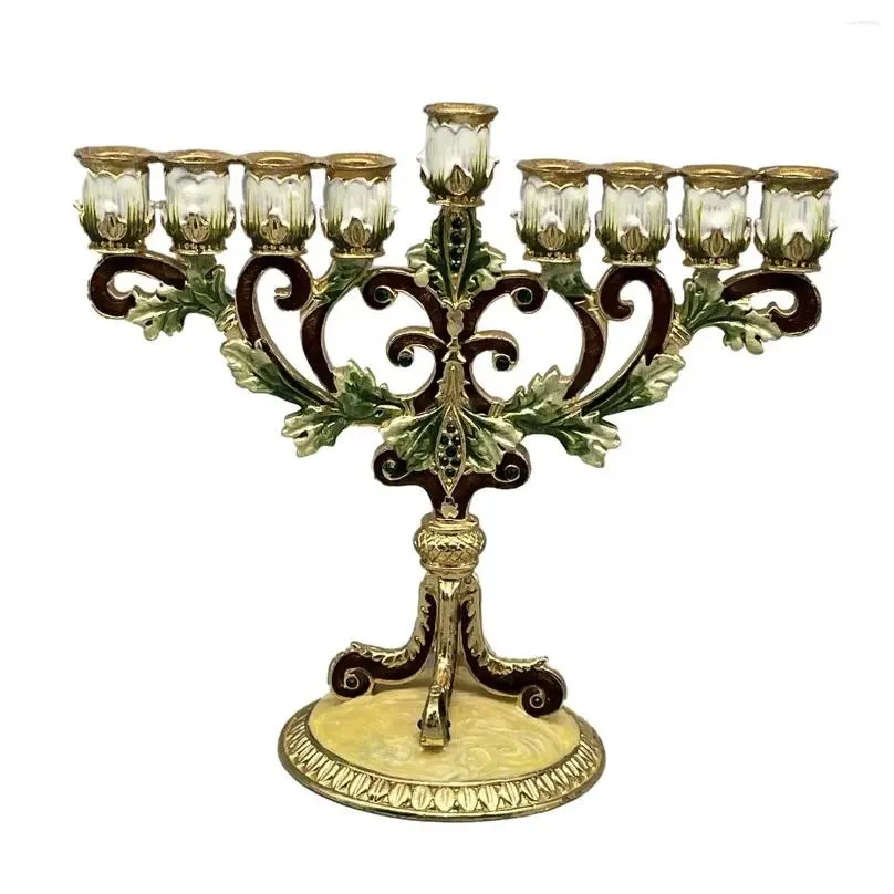 candle holders hanukkah menorah stands round base candelabrum desktop candlestick 9 branches holder candelabra for living room