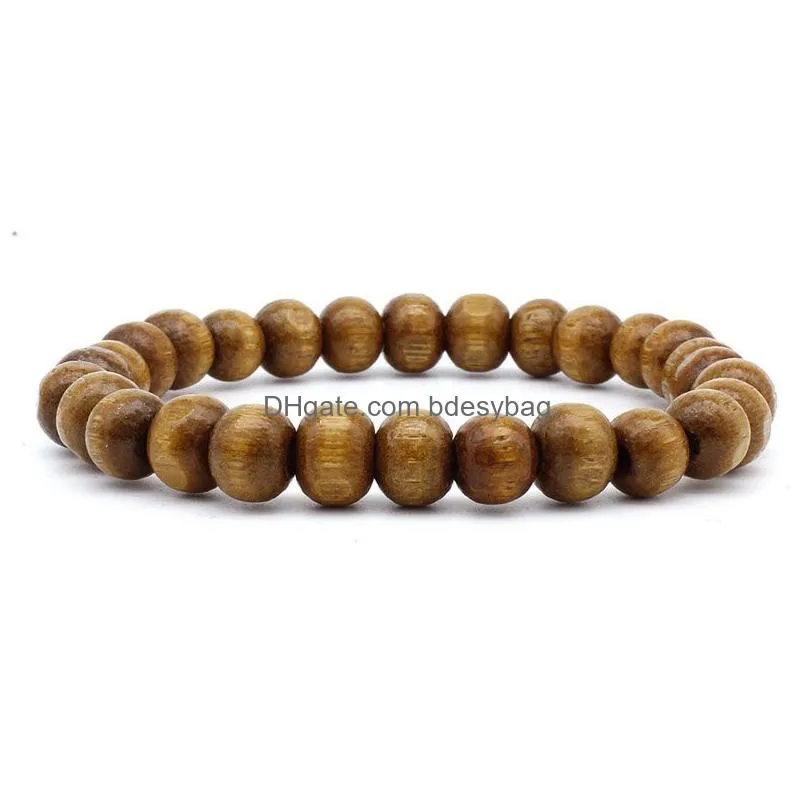 Handmade Braided Multilayer Rope Leather Wooden Beaded Charm Bracelets 4pcs Set Adjustable Party Jewelry For Men