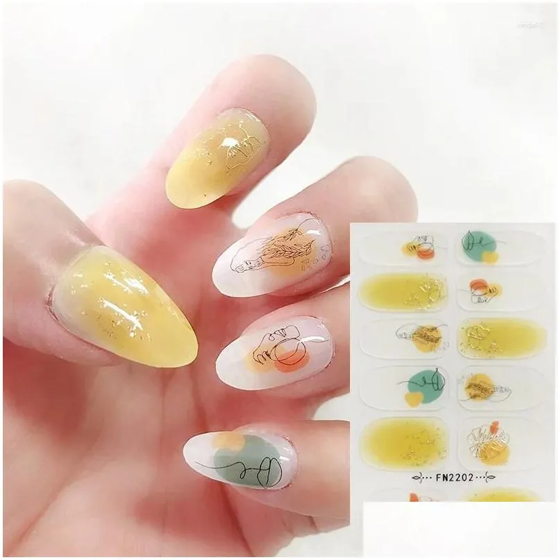 nail stickers 1sheet 3d strawberry sticker full cover slider spring summer decals creative diy decoration beauty manicure for women