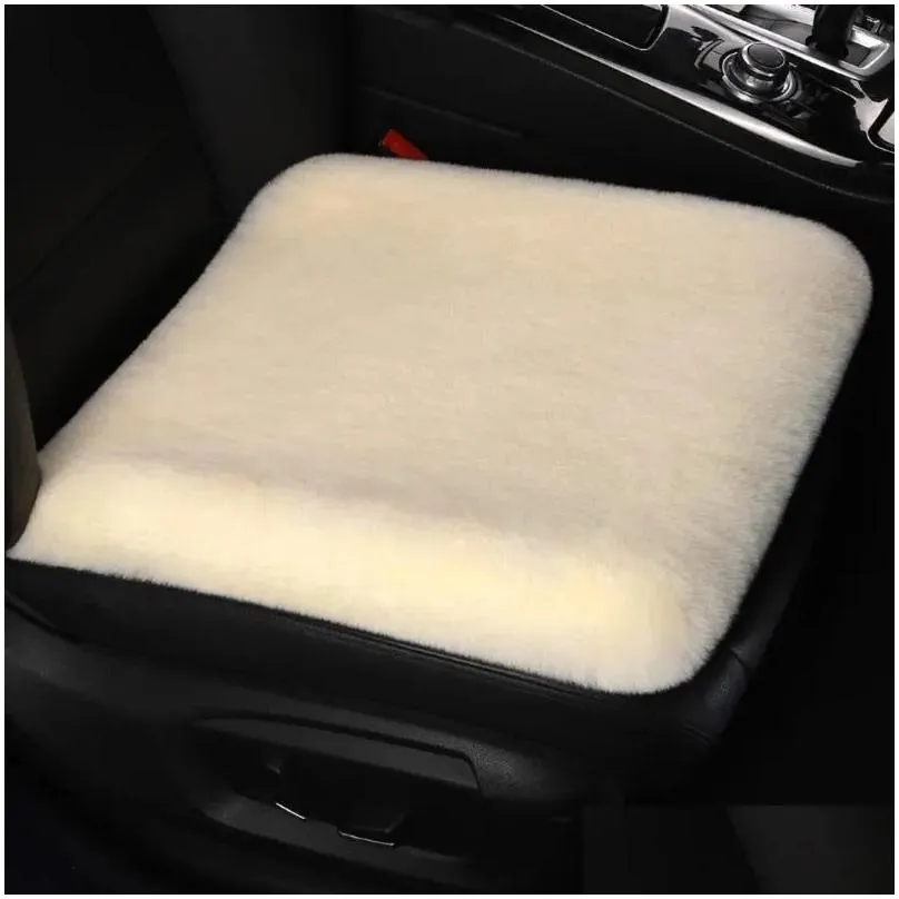 car seat covers plush elastic front cushion warm and thickened office easy care multiple sheepskin to install