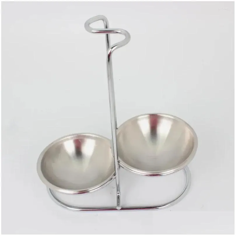 dinnerware sets stainless steel spoon rest soup ladle colander holder stand rack for kitchen countertops table (with tray)