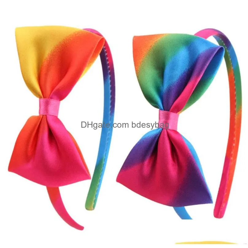 Headbands Handmade Colorf Bowknots 1Cm Width Headbands Hairbands For Girls Children Party Club Headwear Fashion Accessories Drop Deli Dh9S8