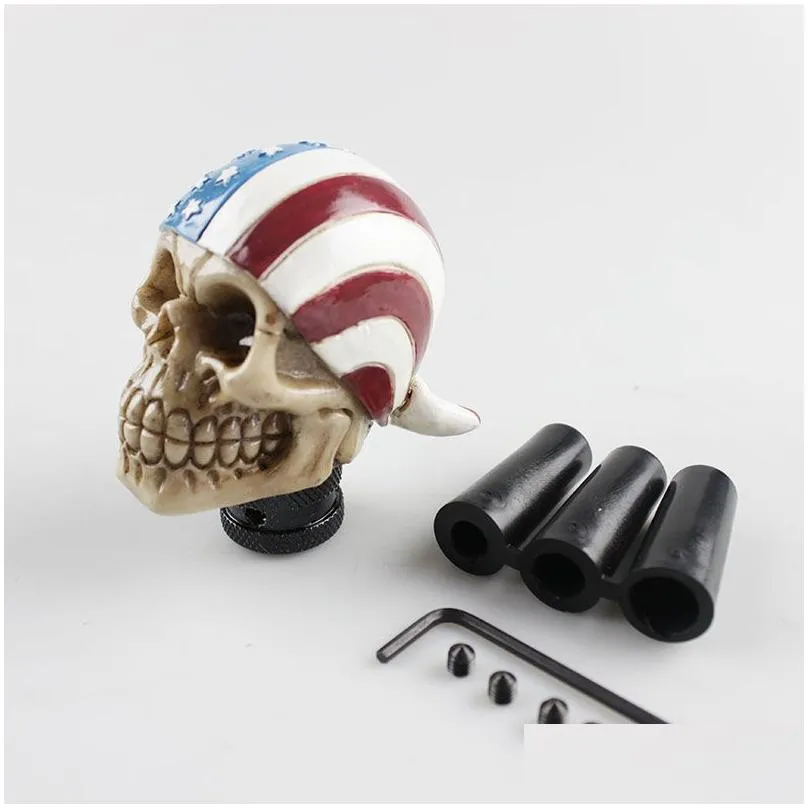 rastp racing car gear shift knob devil head knob modified resin knob soldier skull with hat and glasses lssfn0442797872