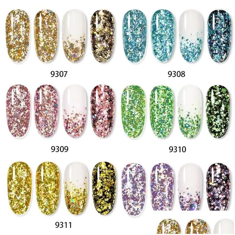 nail gel hnm jazzy glitter polish 5ml painting soak off semi permanent uv and led lamp enamel lacquer varnish gellak bling