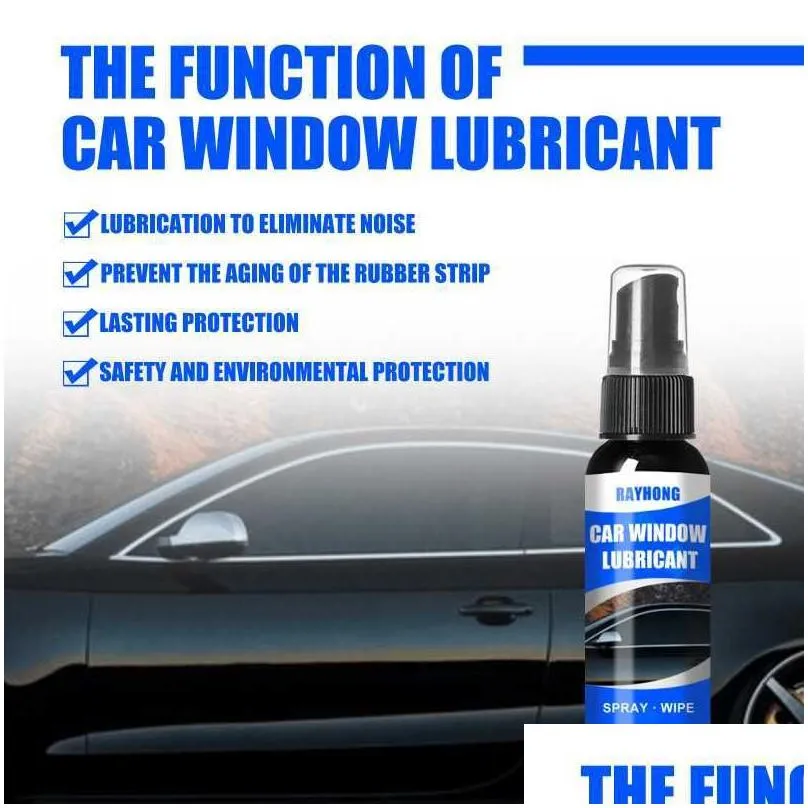 Motorcycle New Rubber Door Strip Car Softening Maintenance 60Ml Window Lubricant Eliminates Noise Sunroof Is Convenient For Anti-Rust Dhhh6