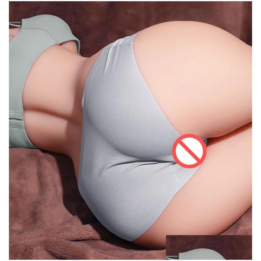 Other Health & Beauty Items Realistic Vagina Big Buttocks Pussy Male Masturbator Elastic Material Sile Half Body Doll Erotic Y Toys Fo Otohz