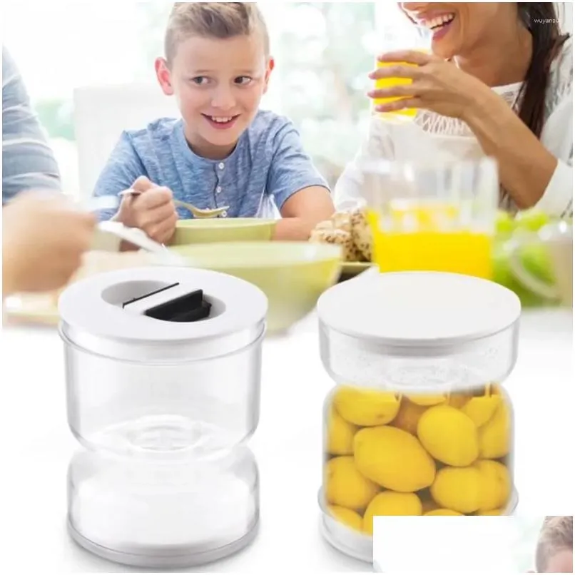 storage bottles hourglass jar olives pickles separator cucumber for container dispenser tool juice and wet tank kitchen dry pickle