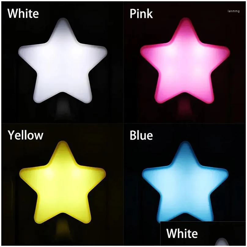 wall lamp star moon night light plug-in lighting sensor mini novelty led for baby children`s bedroom bedside sleeping nightlight