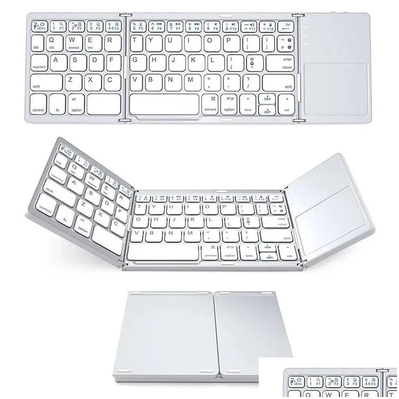 wireless bluetooth three folding keyboard computer office ultra-thin portable keyboard support three systems b033