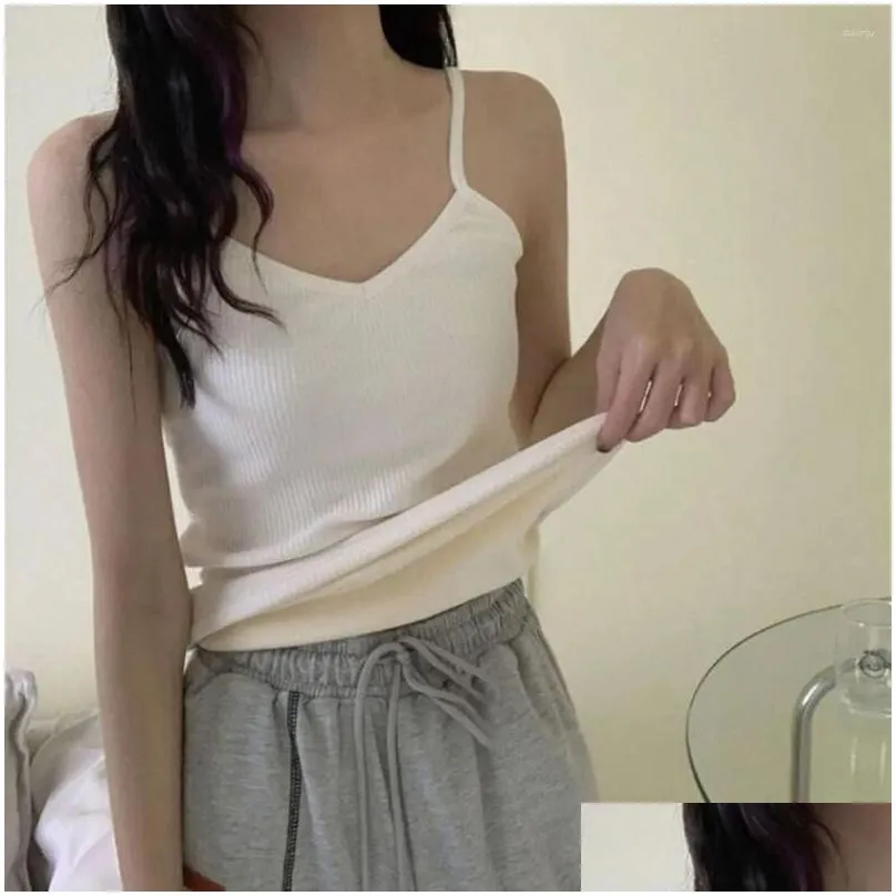 camisoles & tanks thicken thermal tops sexy solid color sleeveless warm undershirt slim women autumn winter