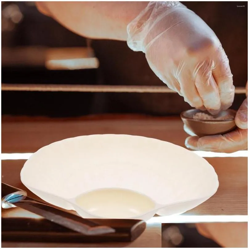 dinnerware sets 6pcs dumpling plate with sauce compartment serving holder platter tray