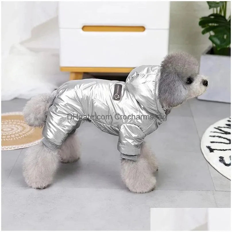 Dog Apparel Jackets Winter Dog Costume Warm Puppy Down Jacket Lightweight Outdoor Windproof Snowsuit Pet Clothes For Small Dogs French Dhpzi
