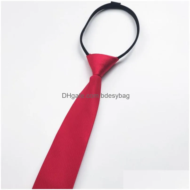 6*48cm Solid Color Neck Ties For Men Students School Business Hotel Bank Office Necktie Party Club Accessories