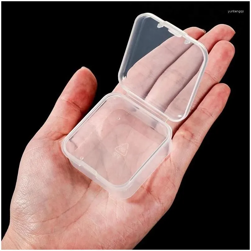 jewelry pouches 24 pieces mini plastic clear storage box for collecting small items beads business cards