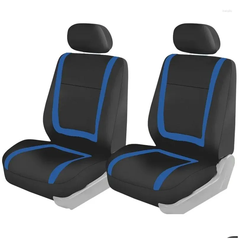 car seat covers sports universal polyestercover seatset fit most plain fabric bicolor stylish accessories protector