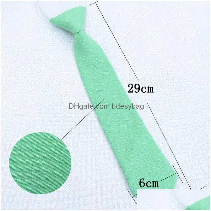 6*29cm Pure Color Neck Ties For Kids Children Baby School Students Decor Necktie Party Club Fashion Accessories