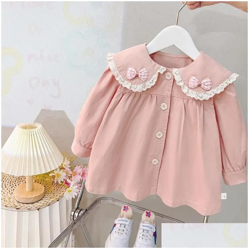 jackets girls spring 2024 flowers pure and comfortable lovely top girl baby childrens fashion korean style cute coat