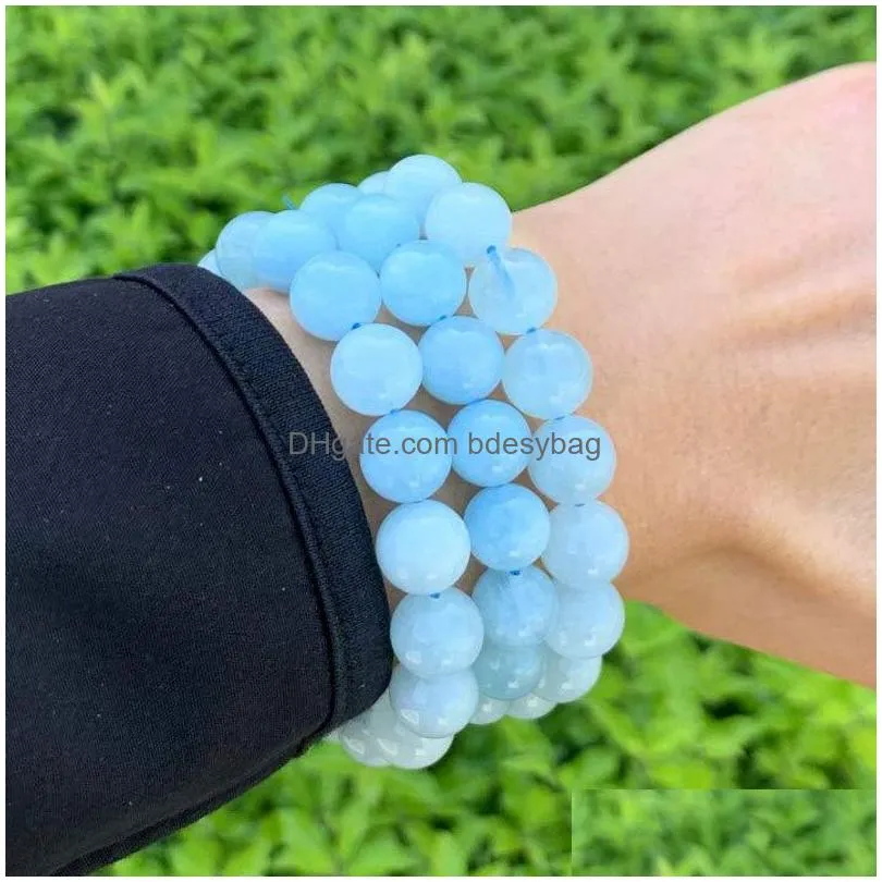 8mm Natural Stone Handmade Strands Beaded Charm Bracelets For Women Men Yoga Party Club Decor Jewelry