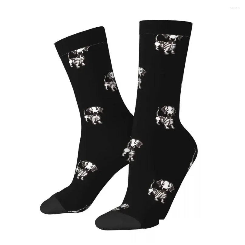 men`s socks all seasons crew stockings dachshund dog halloween 60x90 harajuku fashion hip hop long for men women christmas gifts