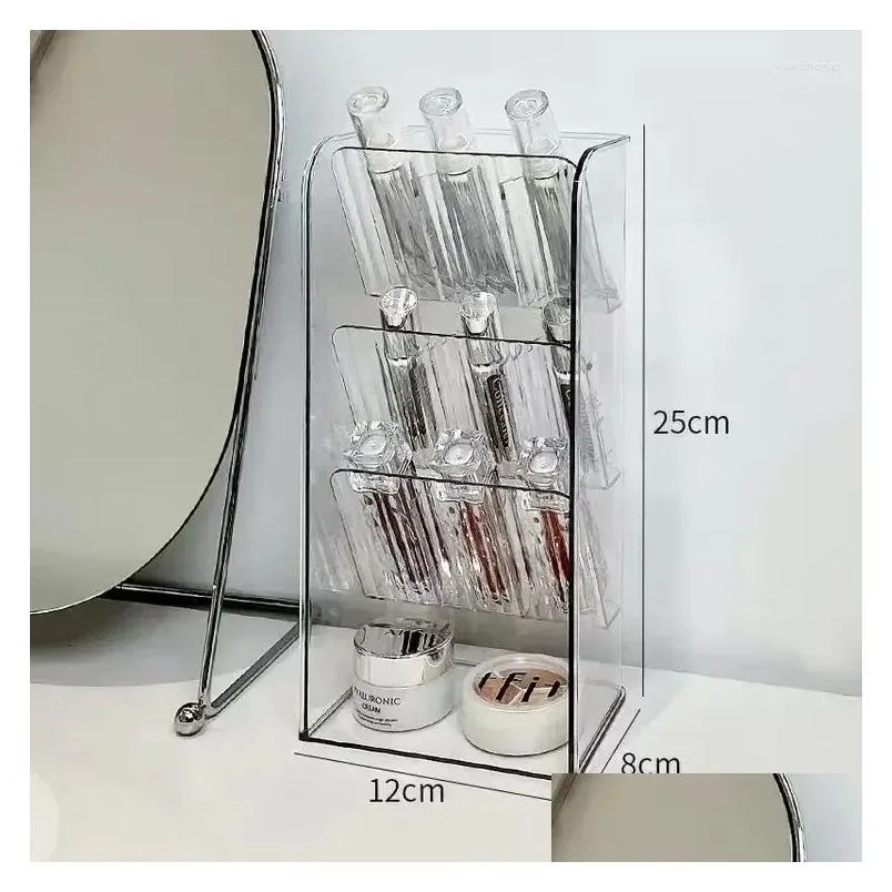 storage boxes eyeshadow brush cosmetic palette transparent organizer box makeup shelf rack lipstick jewelry desktop acrylic