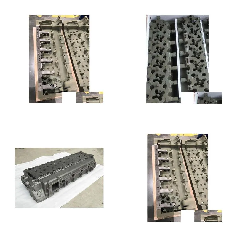 new auto parts creeping iron six-cylinder cylinder head customized high-precision automobile engine cylinder foundry casting metal part with 3d printing sand