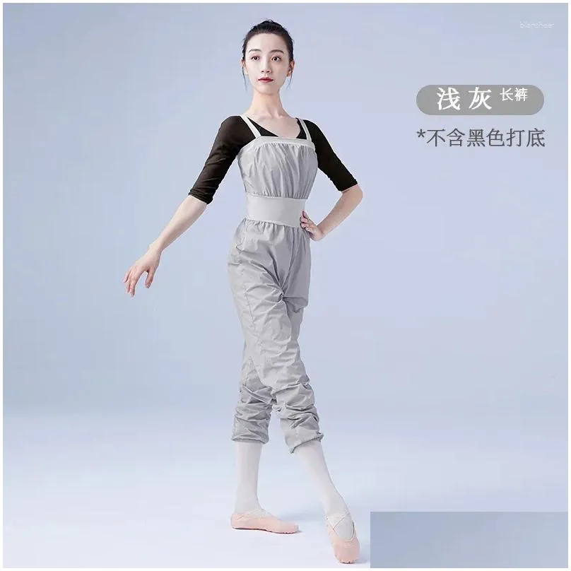 stage wear ballet straps loose exercise pants adult female warm-up elastic gymnastics clothes dance