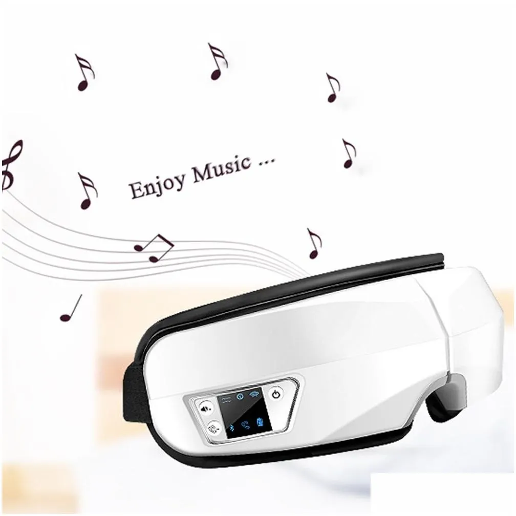 electric wireless bluetooth charge eyes relax vibration massage device eyes therapy protect eyesight music play phone reply7305458