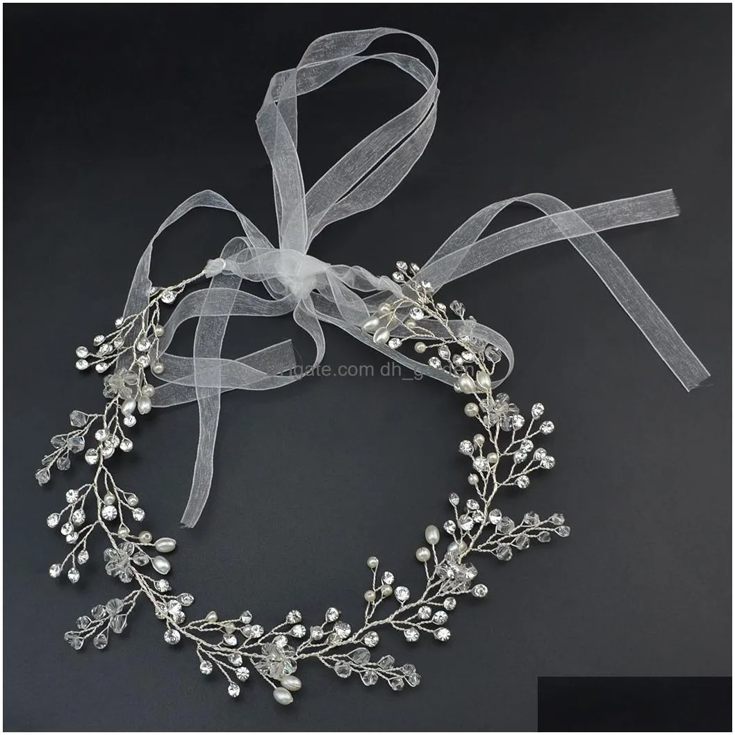 US Warehouse Fashion Lace Flowers Crystal Pearl Beads Hairpin Hair Clip For Women Bridal Wedding Hair Accessories Jewelry