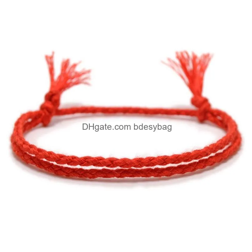 Colorful Handmade Woven Braided Cotton Rope Friendship Charm Bracelets For Women Men Lover Decor Jewelry