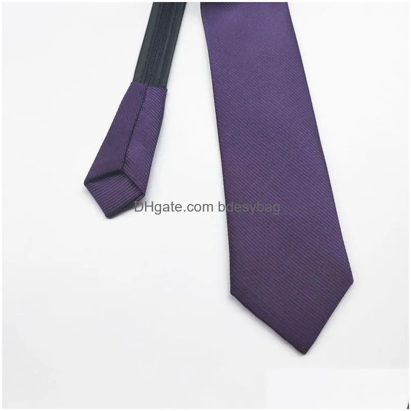 6*48cm Solid Color Neck Ties For Men Students School Business Hotel Bank Office Necktie Party Club Accessories