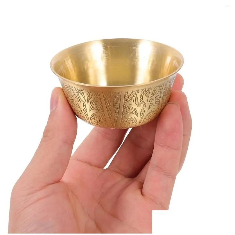 bowls copper bowl ornament buddha worship water rice decor small offering creative furnishing articles golden