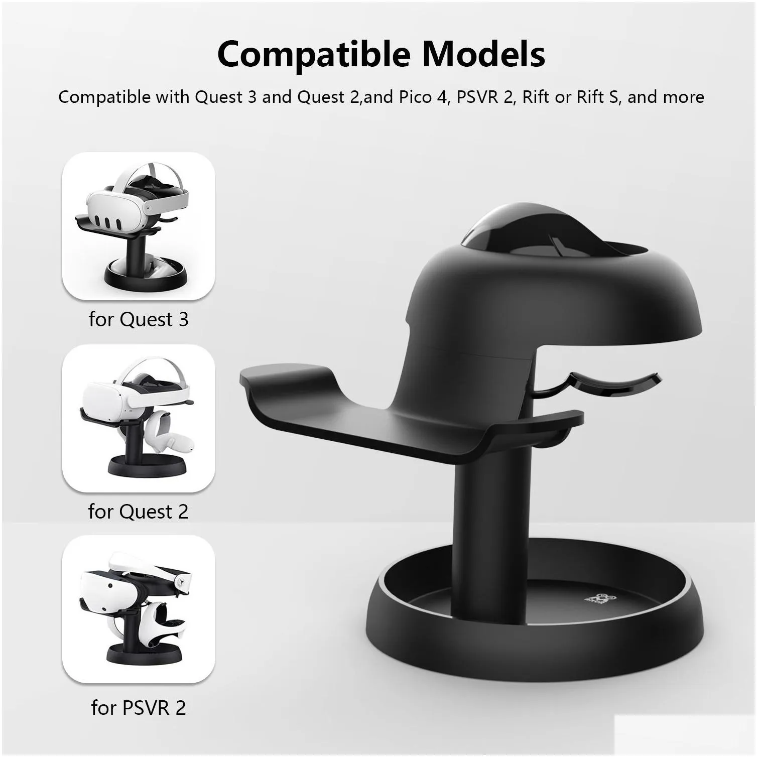 for meta oculus quest3 stand black desktop display stand easy to install and remove general vr accessories