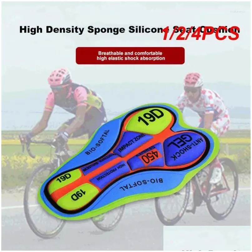 motorcycle apparel 1/2/4pcs cycling cushion shorts breathable 5d pads bike riding base outdoor biking 9d silica gel pad