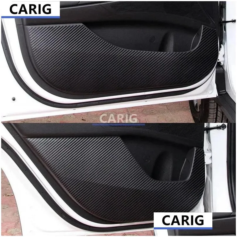 interior accessories for creta 20-22 door anti-kick sticker modified carbon fiber pattern car film modification