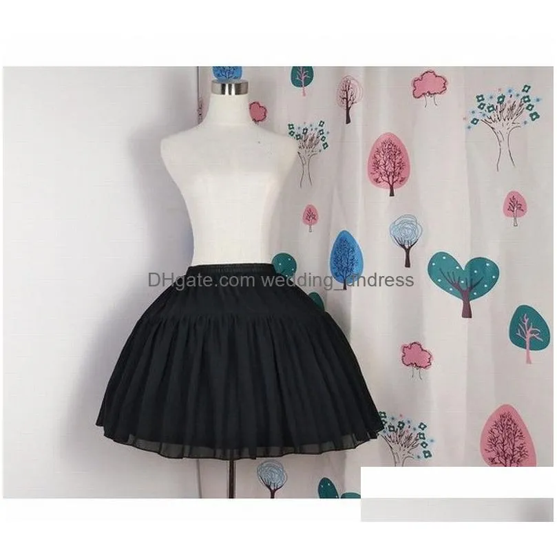 womens petticoat crinoline birdcage cosplay underskirt sweet tutu 2 hoop skirt for wedding adjustable for lolita girl2447