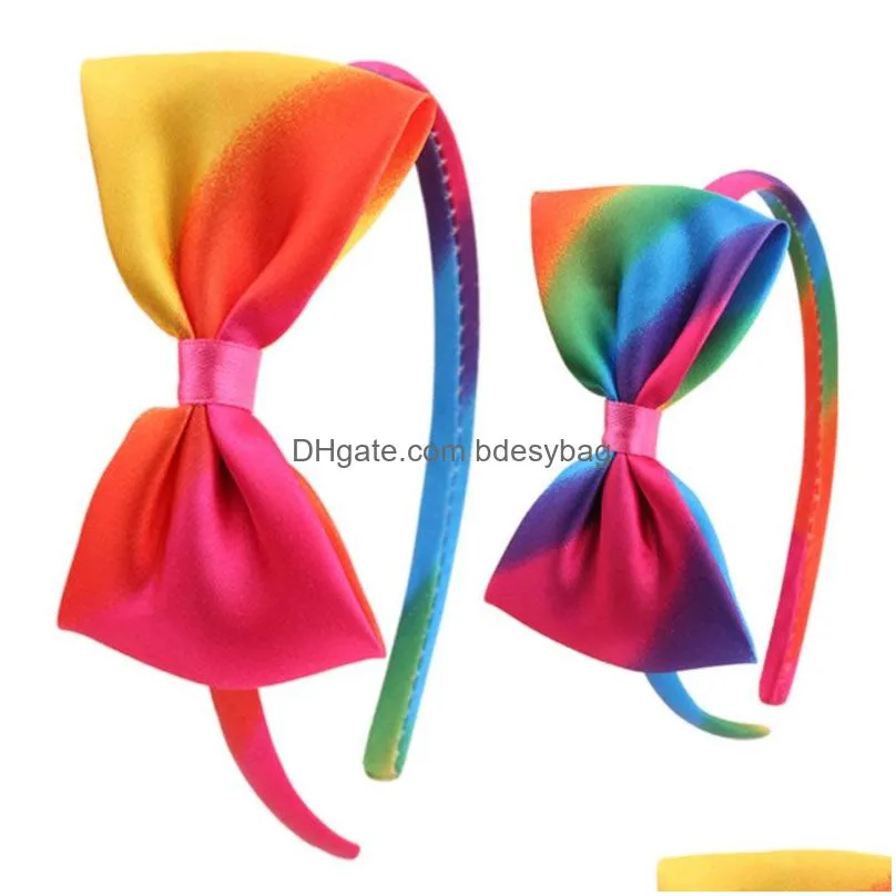 Handmade Colorful Bowknots 1cm Width Headbands Hairbands For Girls Children Party Club Headwear Fashion Accessories