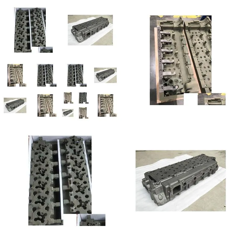 new auto parts creeping iron six-cylinder cylinder head customized high-precision automobile engine cylinder foundry casting metal part with 3d printing sand