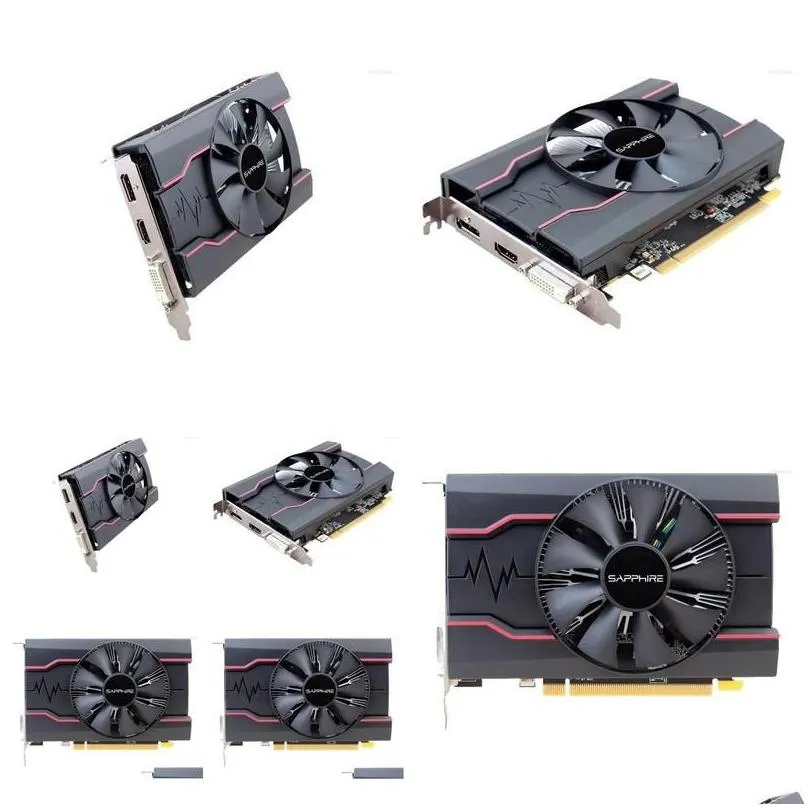 graphics cards sapphire rx550 2gb ddr5 pc desktop computer game map pci-e x16 used drop delivery computers networking components dhlfs