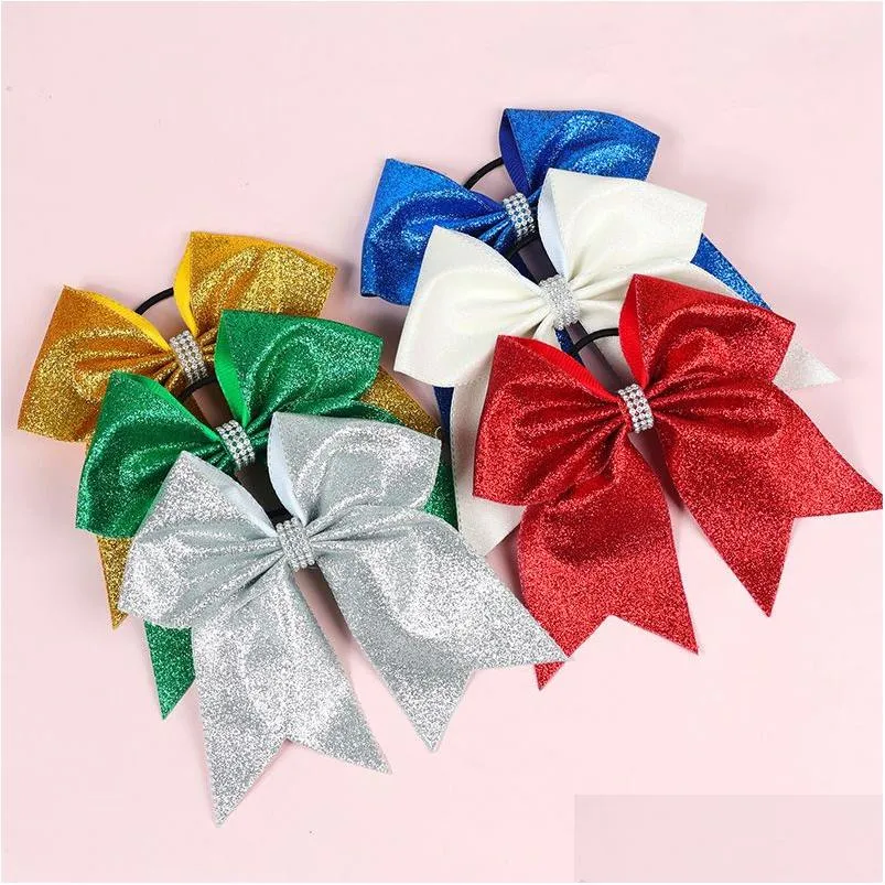 Baby Girl Candy Color Handmade Bowknots Hair Rubber Bands Children Elastic Headwear Party Club Decor Hair Accessories