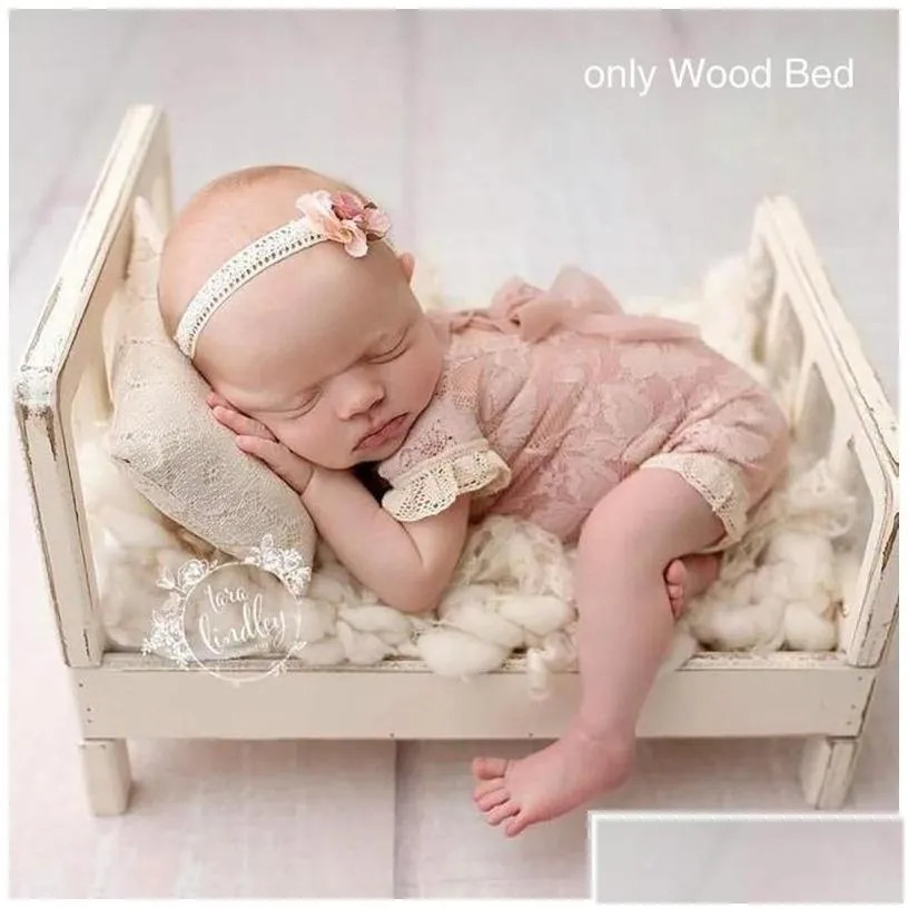 baby cribs born props for pography wood detachable bed mini desk tables background accessories drop delivery kids maternity nursery b