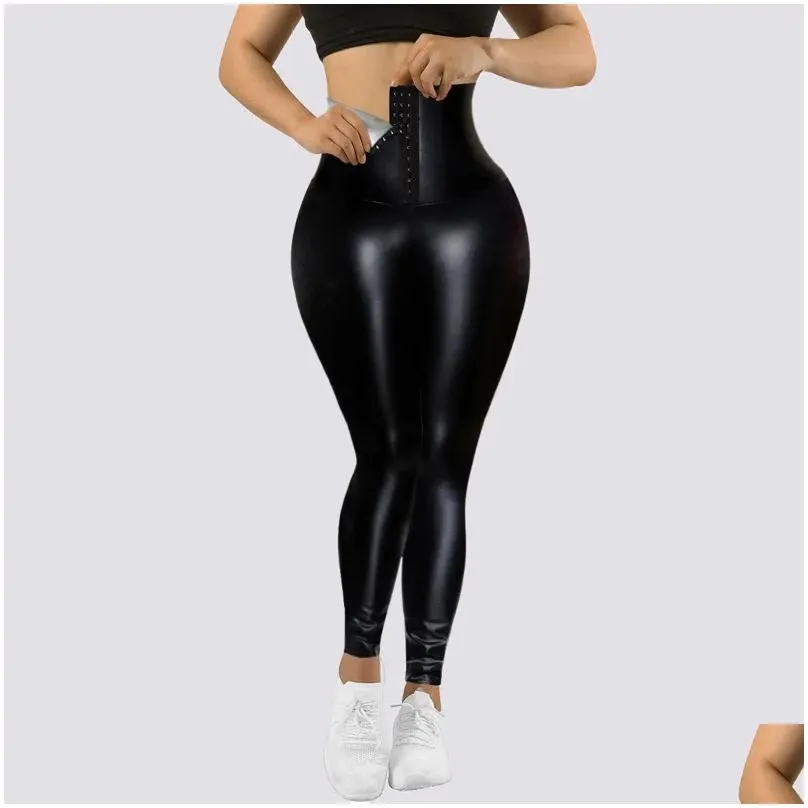 women`s pants yoga with waist tightening and abdominal solid color tight fitting leggings hip lifting exercise