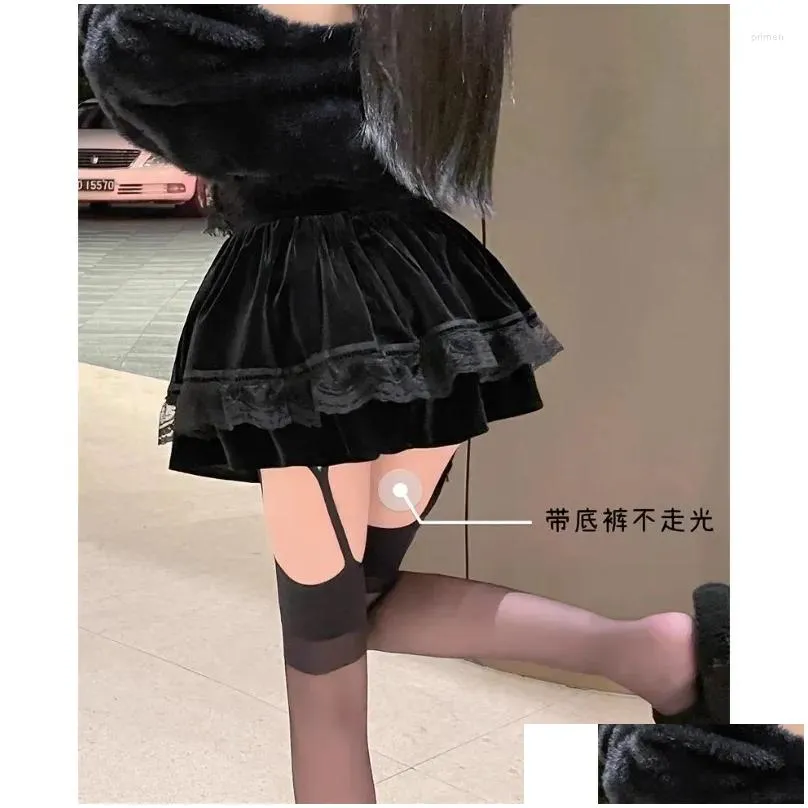 skirts vintage korean retro japanese style lace work low waist cake mini skirt streetwear fashion