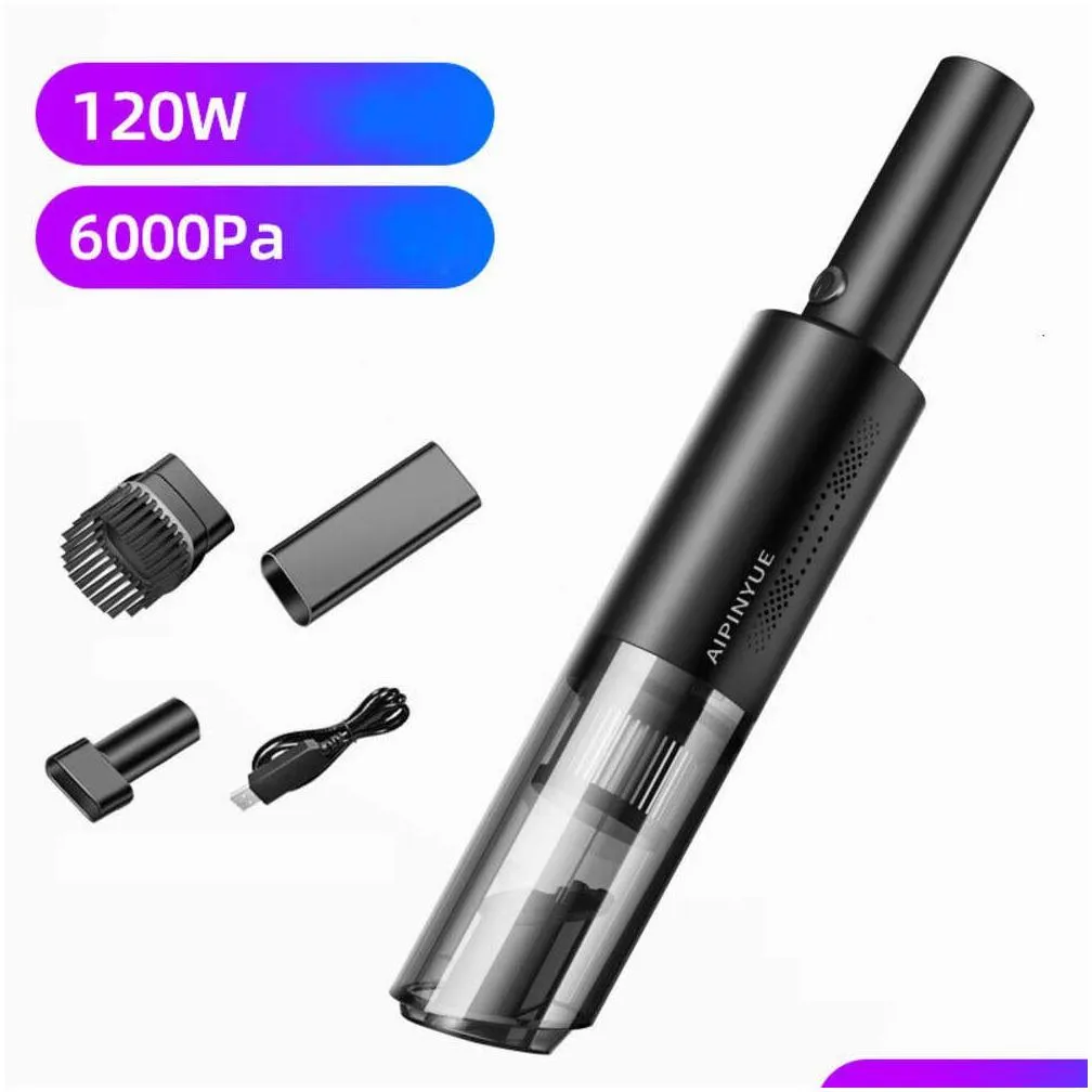 Other Interior Accessories New 6000Pa Wireless Car Vacuum Cleaner Cordless Handheld Home Dual Use Mini With Built-In Battrery Drop Del Dh9Zg