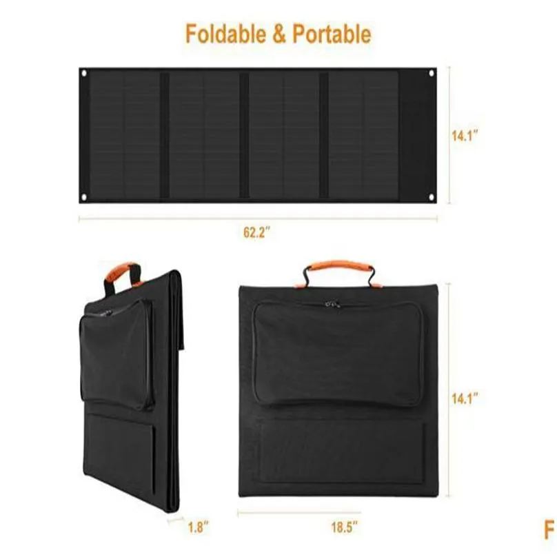 120w foldable solar panel  kit portable folding generator with 2 usb ports usb device for rv boat camper