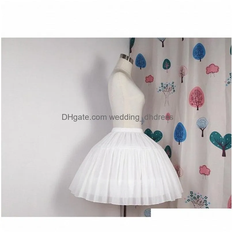 womens petticoat crinoline birdcage cosplay underskirt sweet tutu 2 hoop skirt for wedding adjustable for lolita girl2447