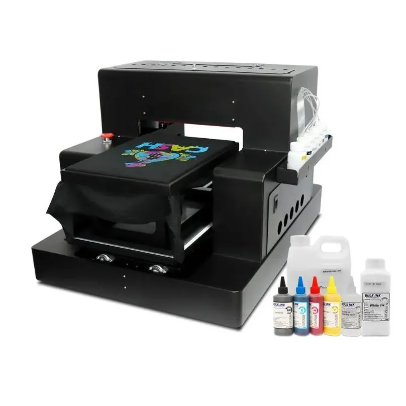 automatic a3 dtg printer flatbed t-shirt printing machine with textile ink for canvas bag shoe hoodie direct to garment printers1