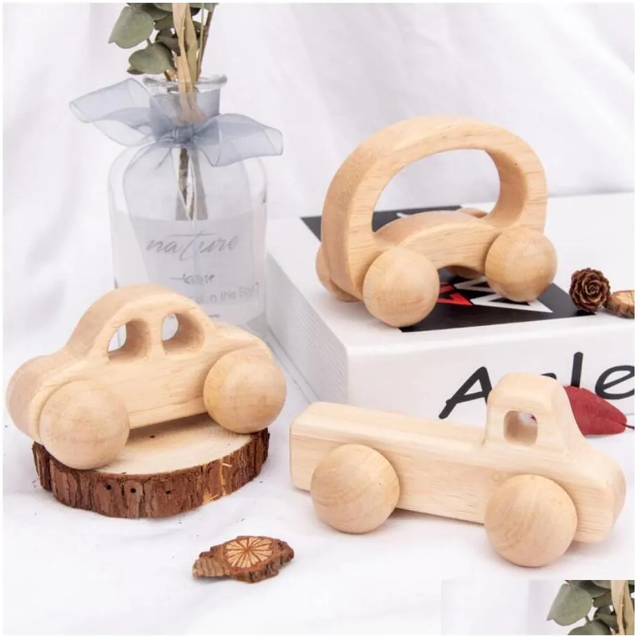 euro baby infant natural wooden toy soothers & teethers healthy safe wood car toys training ring